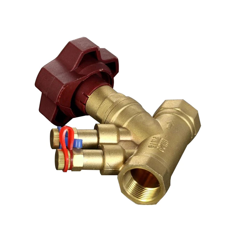 Brass water flow regulating valve