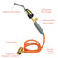 Mapp Gas Welding Torch with 1.5m Hose, Piezo Ignition, CGA600 Connection - Ideal for Brazing, BBQ, HVAC, Plumbing, and Heating.