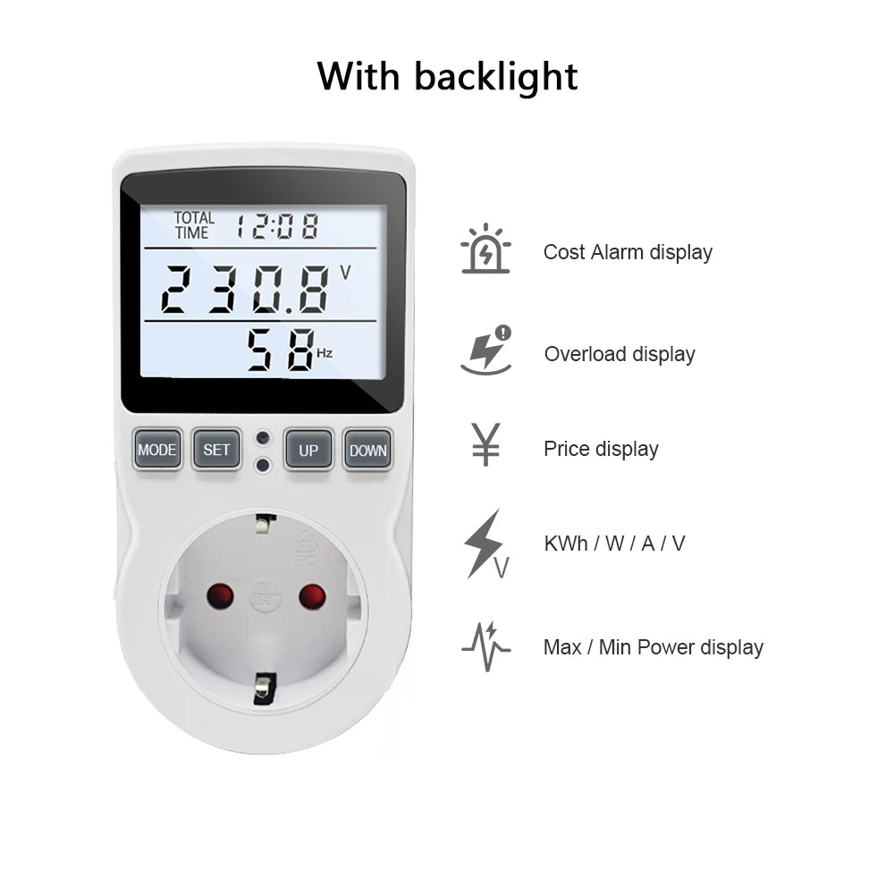 Wattmeter 220V with backlight