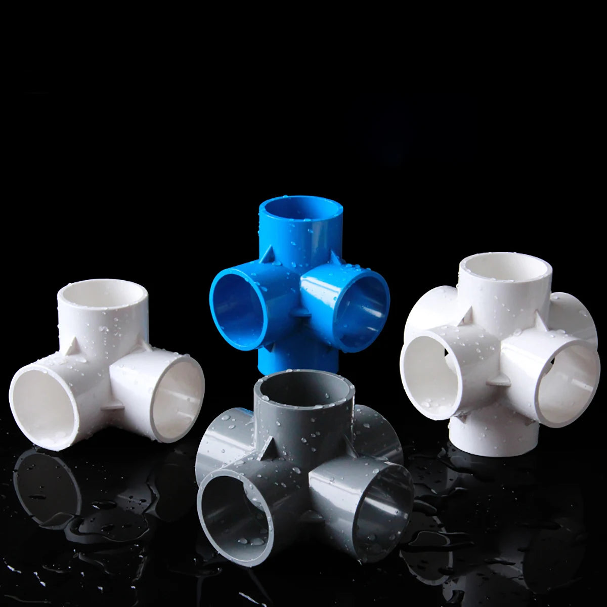 PVC 3-Way Elbow Metric Solvent Weld Pressure Pipe Fitting Pipe Connector