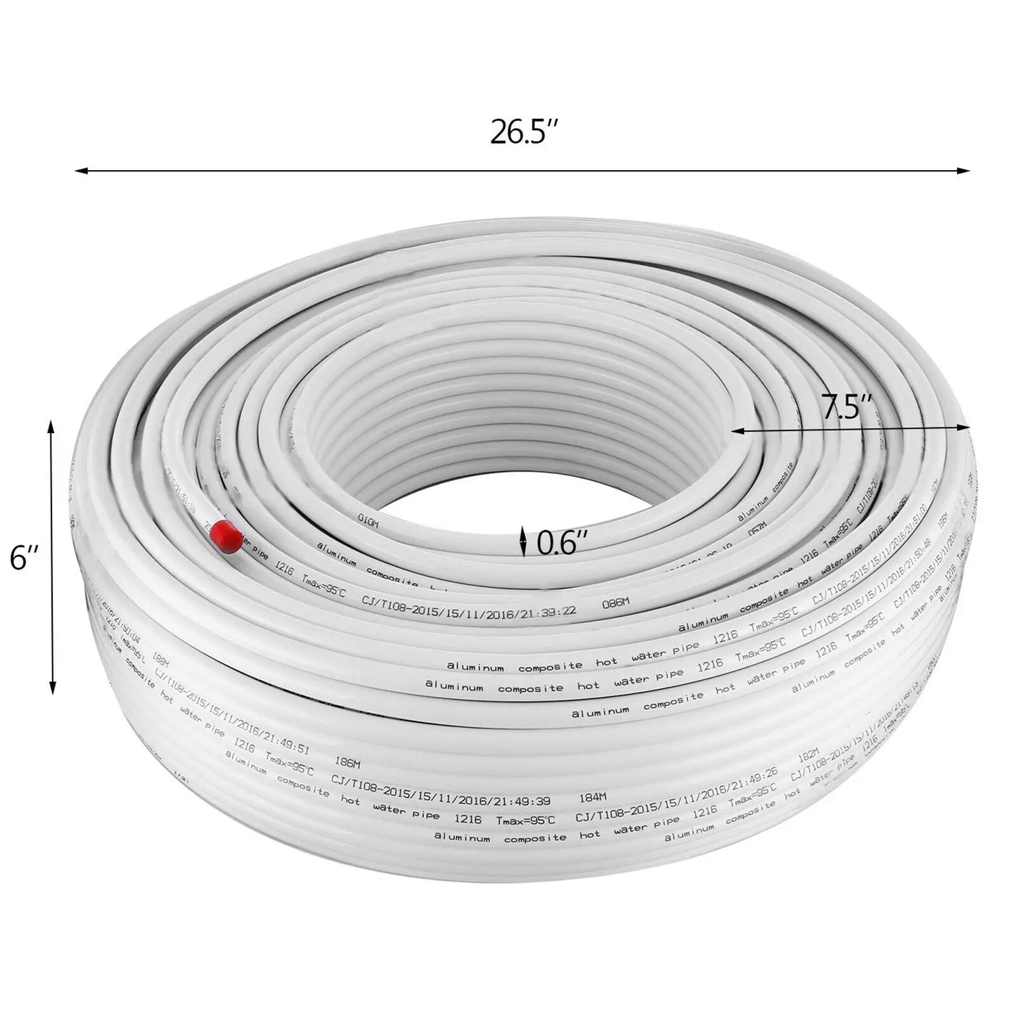 Sauerstoffbarriere PEX-AL-PEX-Rohr - 200 m/300 m Fußbodenheizungsrohr