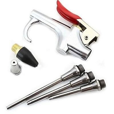 5-Piece Air Compressor Blow Gun Kit with NPT Air Inlet, Spray Nozzle, and Inflatable Needle