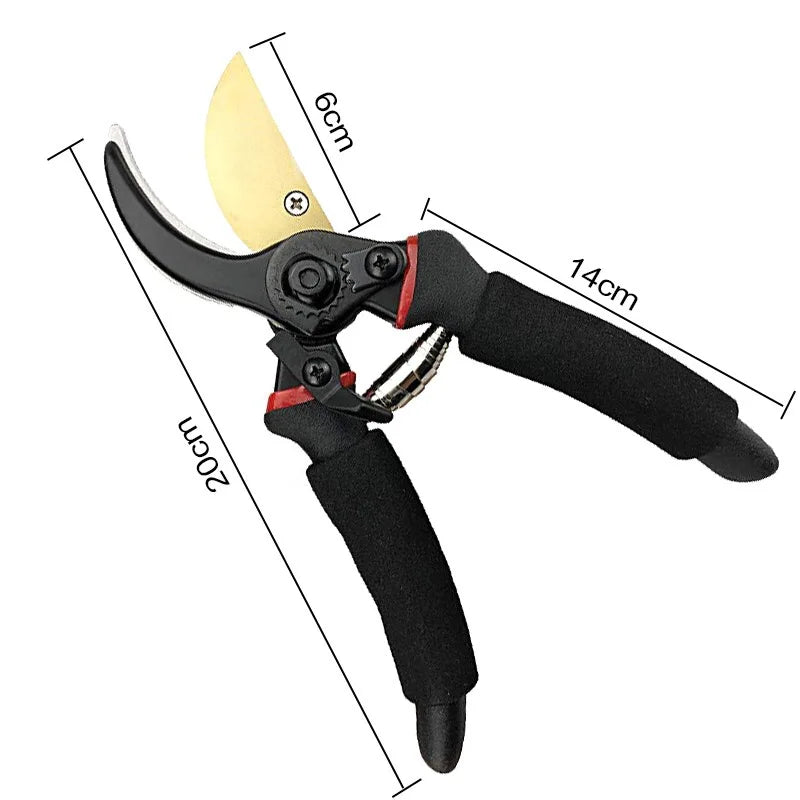 8" Premium Titanium Bypass Pruning Shears - Heavy Duty Garden Clippers