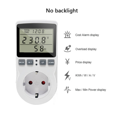 Wattmeter 220V no backlight