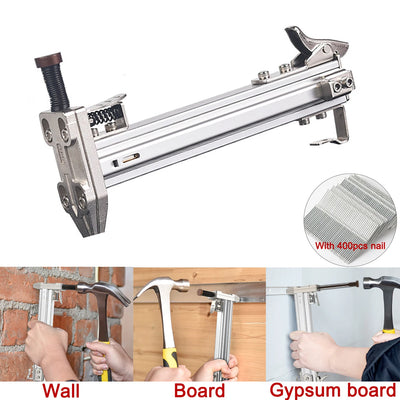 Automatic Nail Gun With 400pcs Nails Manual Cement Wire Slot Nailing Device Machine Woodworking Frame Wall Gun Tacker Tool ST18