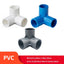 PVC 3-Way Elbow Metric Solvent Weld Pressure Pipe Fitting Pipe Connector