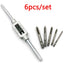 3F Hand Screw Thread Metric Plug Tap Set M3 M4 M5 M6 M8 with Adjustable Tap Wrench 1/16-1/4"