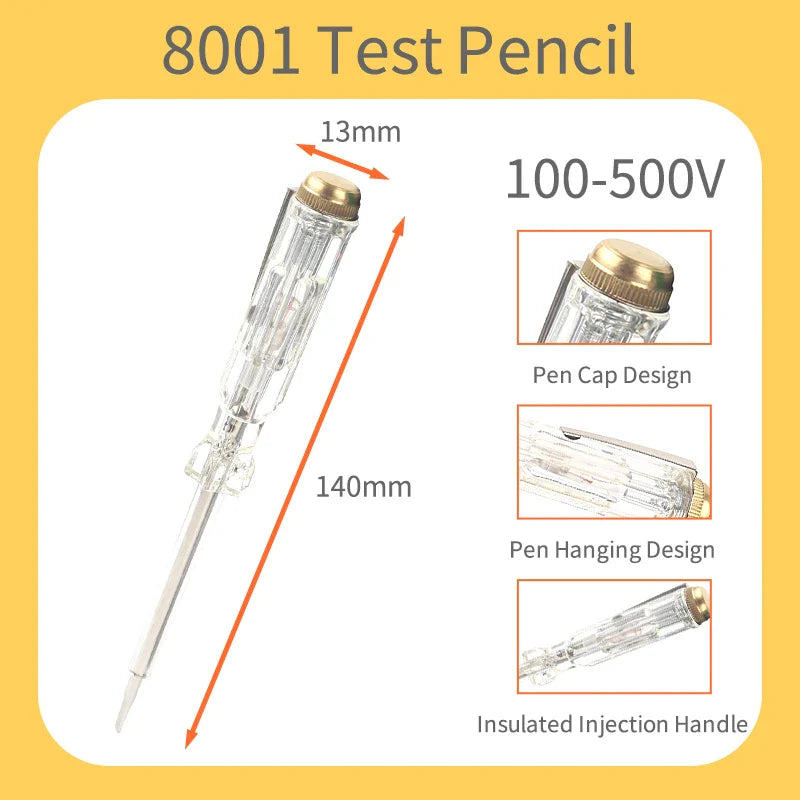 Electric Voltage Tester Screwdriver with Digital Display for AC/DC 12-250V Circuits