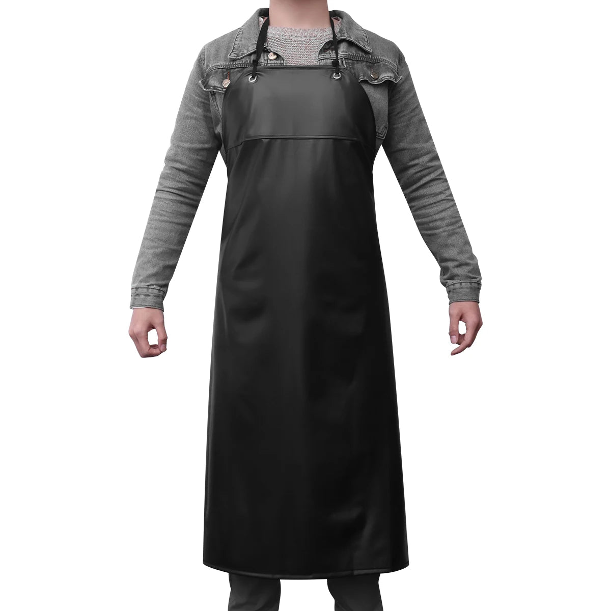 Unisex Waterproof Vinyl Apron: Industrial-Grade Protection for Kitchen and Workstation