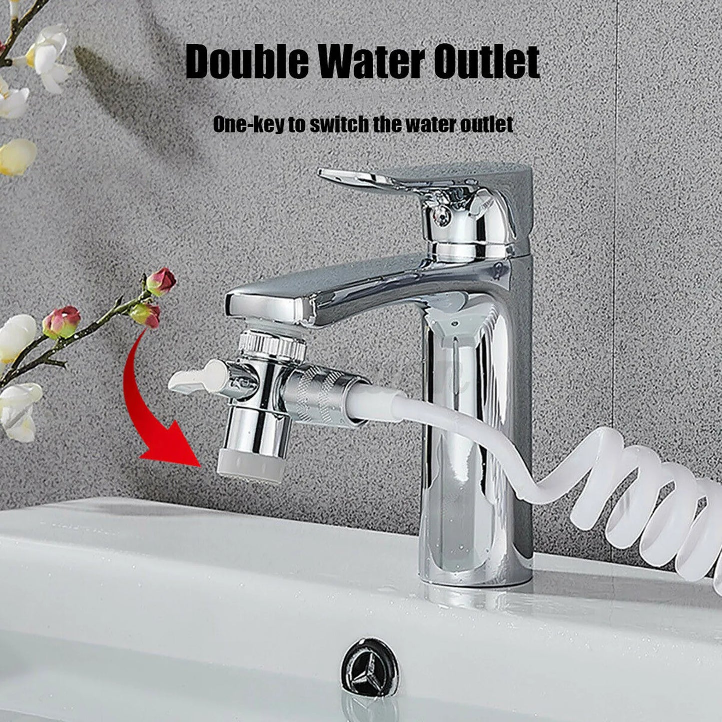 Adjustable Bathroom Sink Faucet Sprayer: Wall-mounted Shower Set with Suction for Easy Install