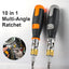 10-in-1 Multifunctional Ratchet Screwdriver Set: Portable with Hidden Head and Corner Capable Design