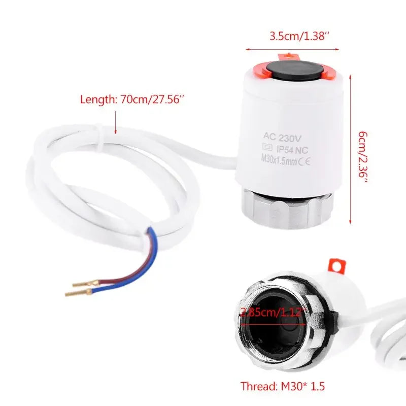 Vanne de radiateur à actionneur thermique électrique 230V