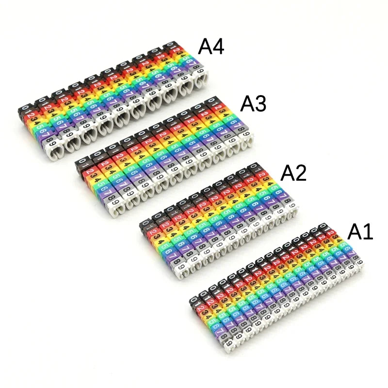 Cable Markers: Colorful Number Tags for 2-8mm Wire Network Cable Identification