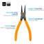 Internal External Circlip Pliers - 5" & 7" Cr-V Snap Ring Clamp