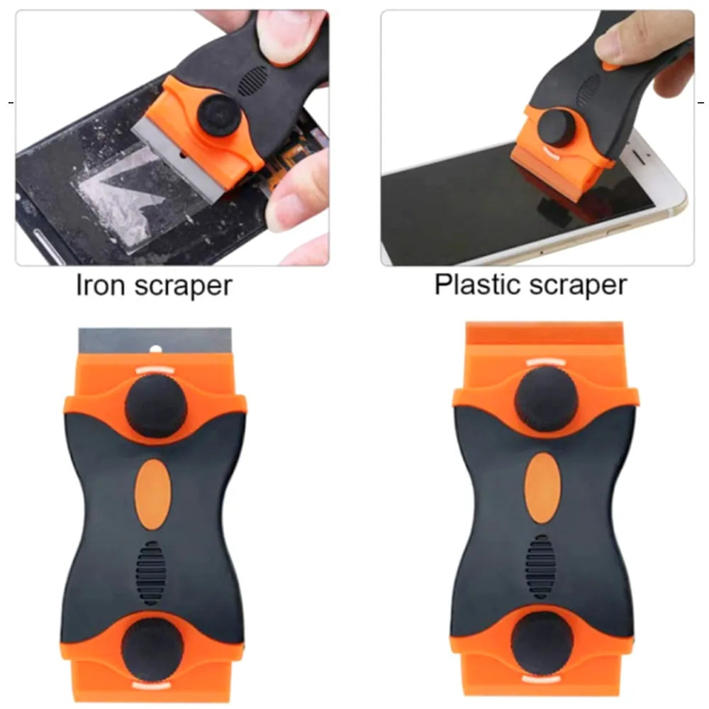 Double-Sided Scraper - (Removes Film, Stickers, Glue, Ice, and More)