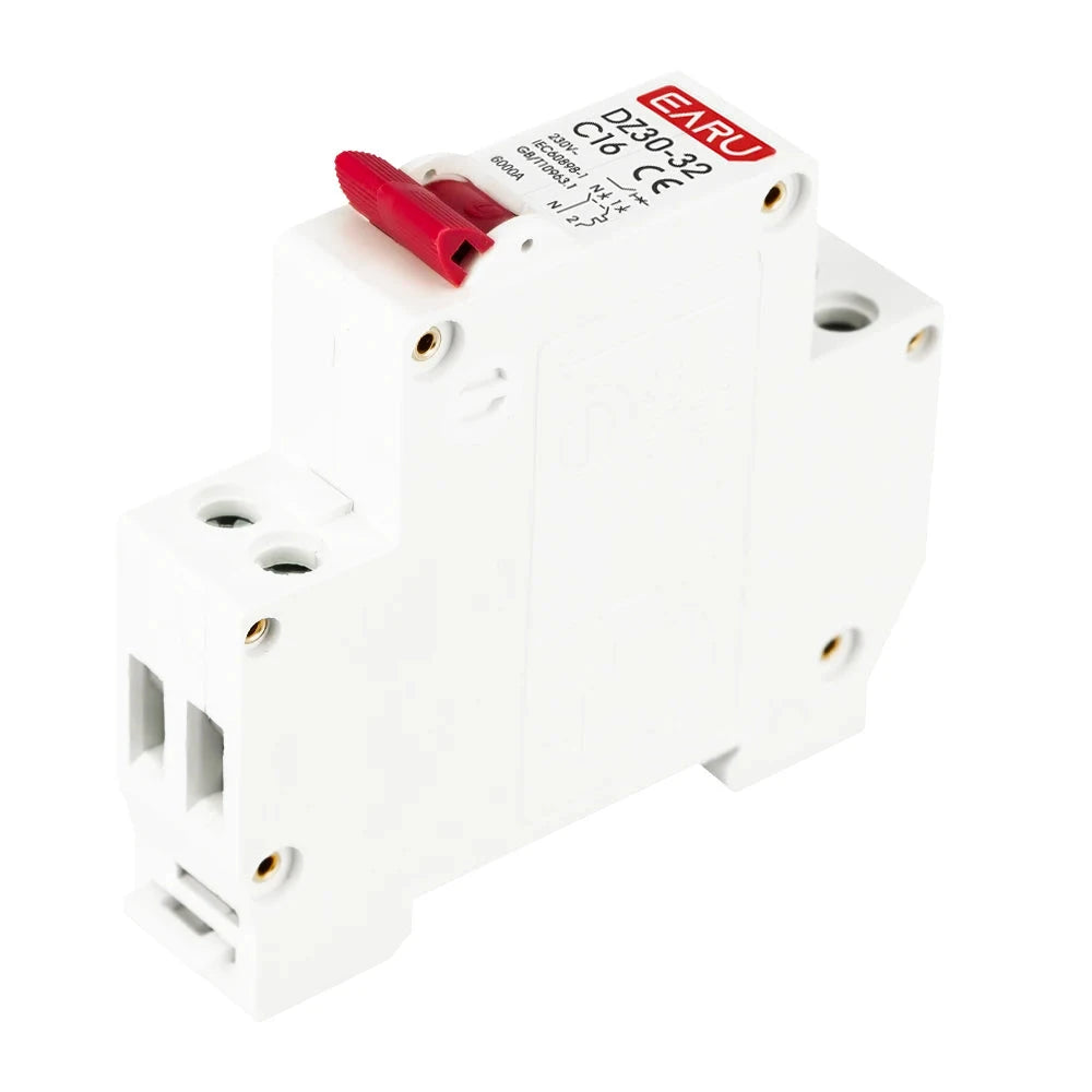 Mini Circuit Breaker MCB 6A 10A 16A 20A 25A 32A Din Rail Mounting Cutout Miniature Household Air Switch