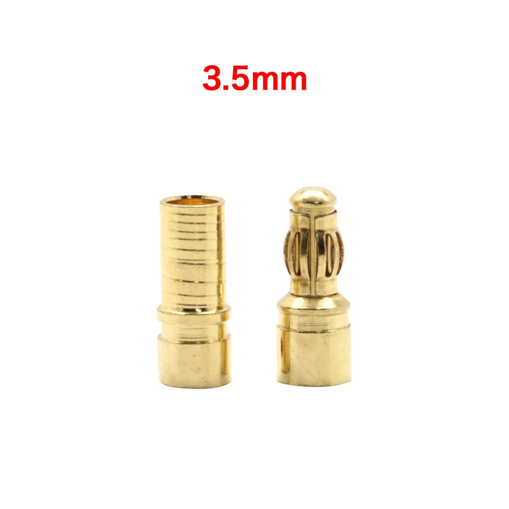 Miniature Gold Bullet Male Socket Banana Plug Connector