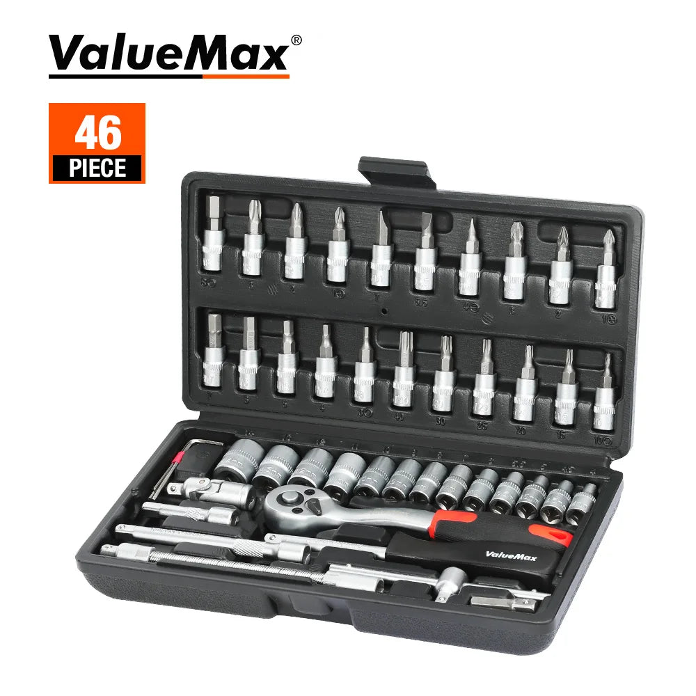 ValueMax 27-122PC Ensemble d'outils de réparation – Kit de douilles pour atelier à domicile