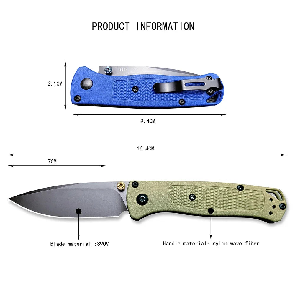 Stainless Steel Pocket Knife - Camping Multitool with Nylon Handle