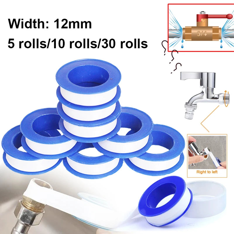 1-10 rolls of PTFE water pipe tape oil-free tape sealing tape pipe fittings thread sealing tape home improvement public pipe