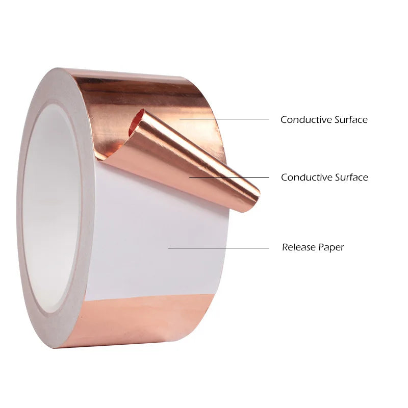 10M Double Side Conductive Copper Foil Heat Proof High Temperature Resistant Tape