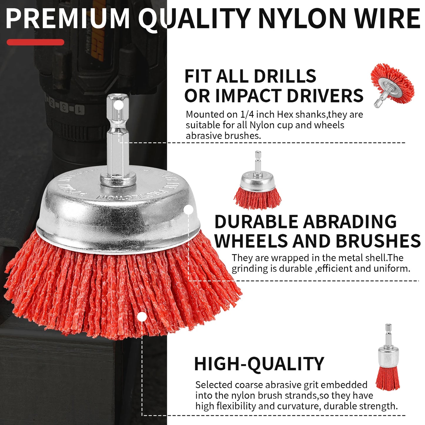 Nylon wire Cup Brush