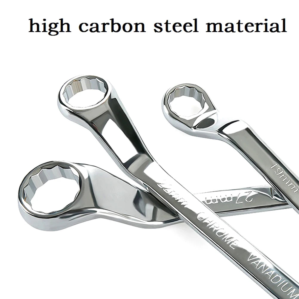 Double Box End Metric Wrench - Durable Chromium-Vanadium Steel