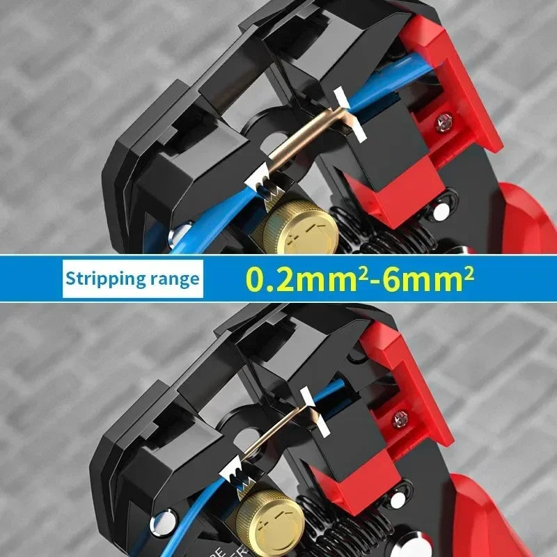 Professional Electrician Crimper Cable Cutter - Adjustable Automatic Wire Stripper Pliers