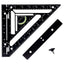 7-Inch Aluminum Rafter Square with Level - Carpenter Protractor & Ruler Measuring Tool