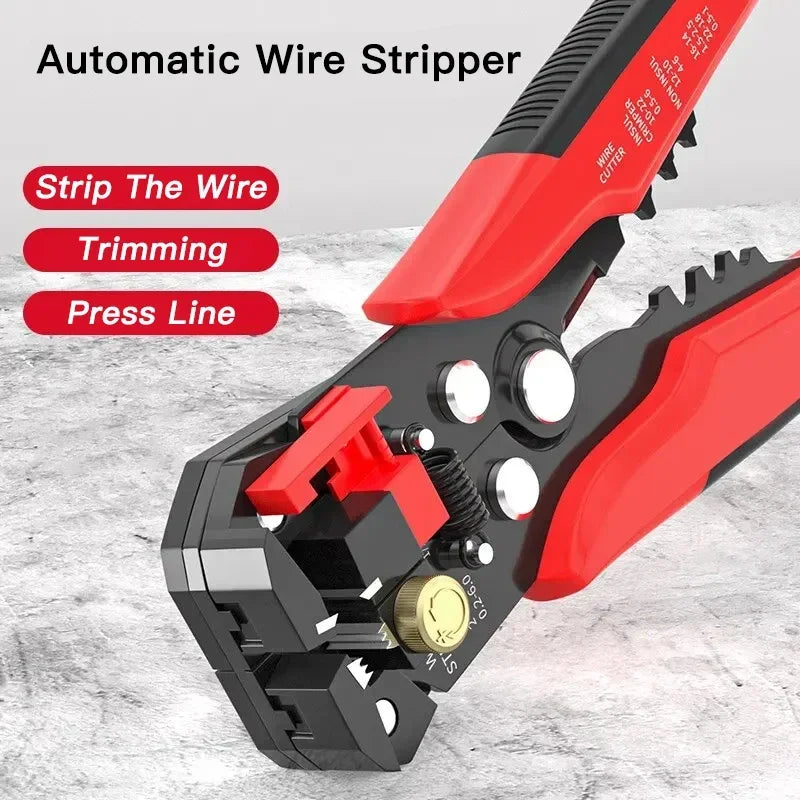 Professional Electrician Crimper Cable Cutter - Adjustable Automatic Wire Stripper Pliers