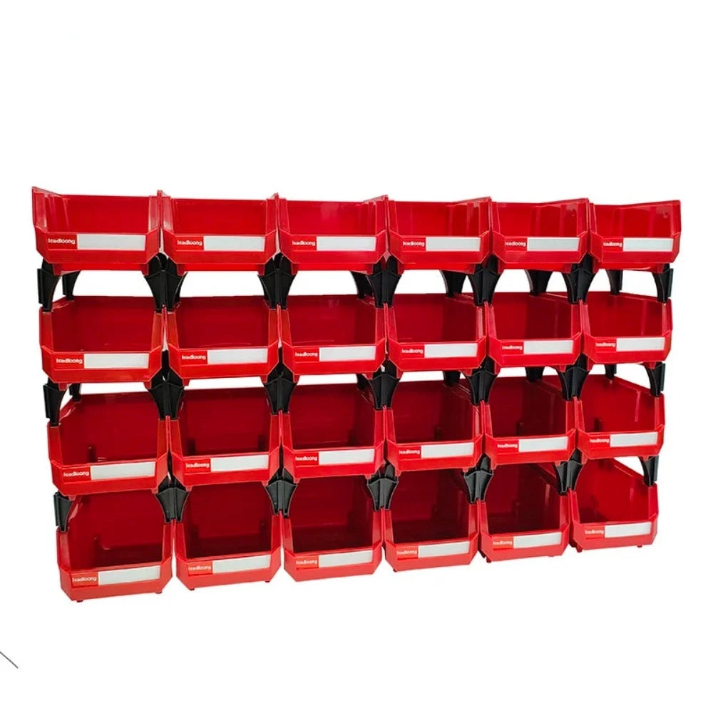 Conteneur de Garage, boîte de rangement et d'organisation d'outils, bac de Garage en plastique empilable