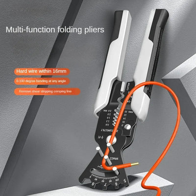 Multifunctional Wire Stripping Pliers – Cut, Strip, Press, and Wind Wires with Precision