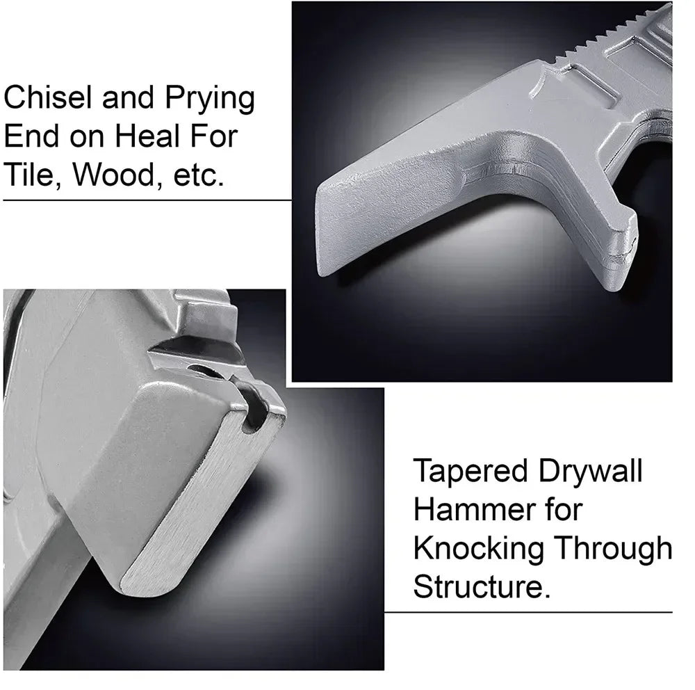 Outil de démolition multifonctionnel avec marteau dur et pied-de-biche (sauvetage en cas d'incendie)