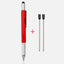 6-in-1 Multifunctional Metal Pen with Ruler, Screwdriver, Stylus, Level & Ballpoint