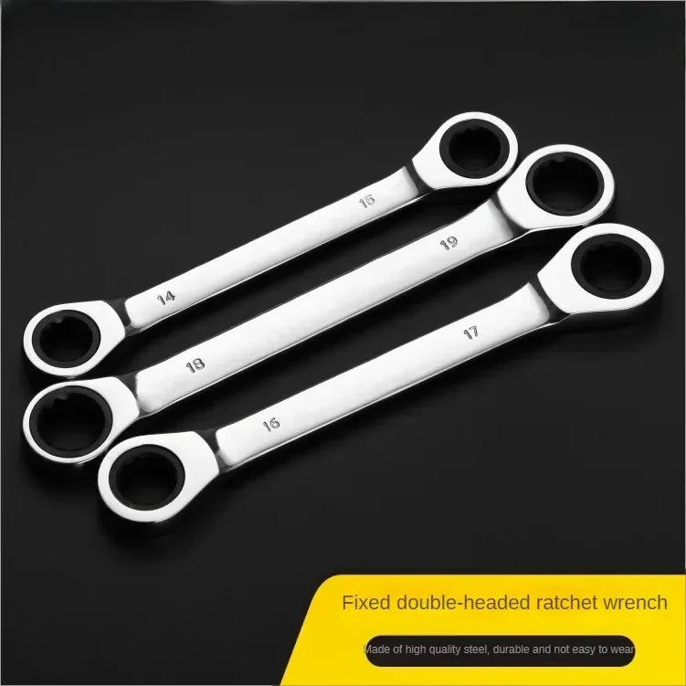 11-Piece Reversible Ratchet Combination Spanner Set - Chrome Vanadium Construction