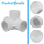 5 pcs 4-Way PVC Water Pipe Connector Fittings Home Garden Irrigation Aquarium Water Tube Fittings Joint Adapter