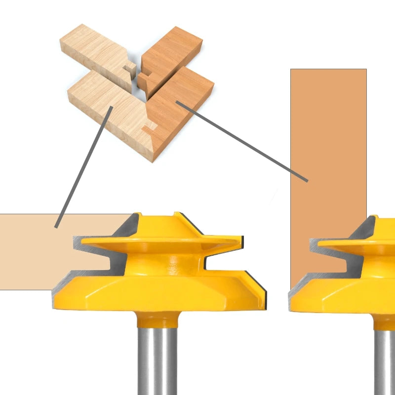 45° Degree Lock Miter Router Bit for Precision Woodworking and Milling