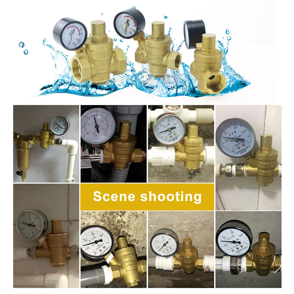 Brass water pressure reducing valve