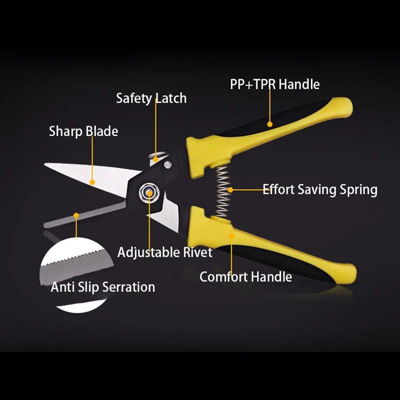 Stainless Steel Multi-purpose Iron Shears - for PVC, Tin, and Wire