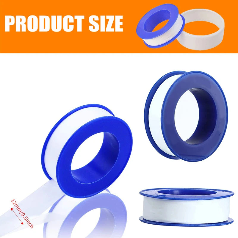 1-10 rolls of PTFE water pipe tape oil-free tape sealing tape pipe fittings thread sealing tape home improvement public pipe