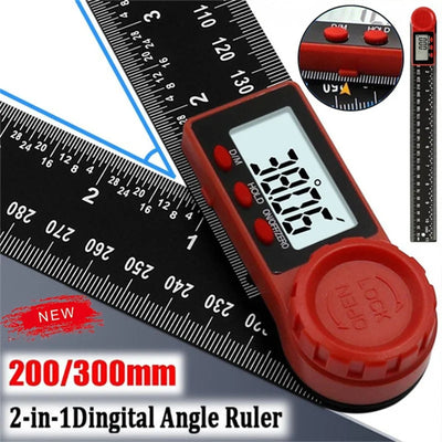 2-in-1 Digitaler Winkelmesser Neigungsmesser Digitales Winkellineal Elektronisches Goniometer Winkelmesser Winkelsucher Messwerkzeug