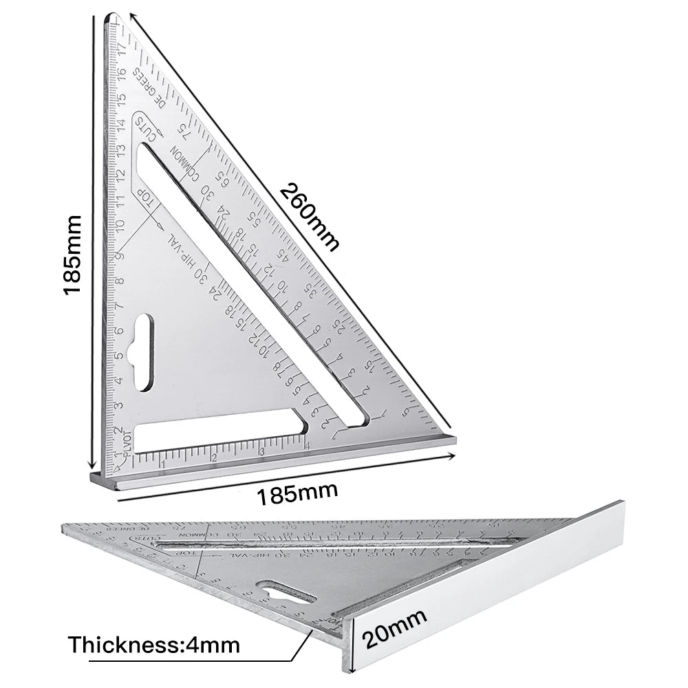 Metric Square Ruler