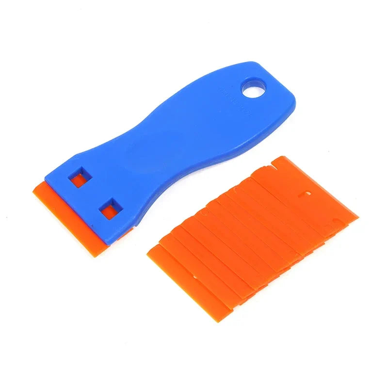 Plastic Razor Scraper - (Removes Car Labels, Stickers, Glue on Glass)