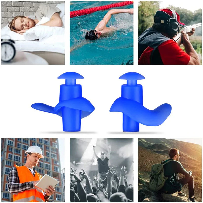 Reusable Silicone Earplugs for Swimming, Water Sports & Noise Reduction – Hearing Protection Accessories