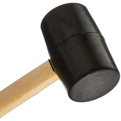 Rubber Mallet with Easy Grip Wood Handle for Flooring