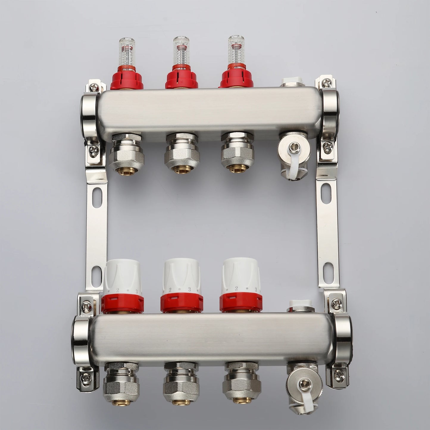 Stainless Steel Manifold Mounting Bracket Set for Underfloor Heating System