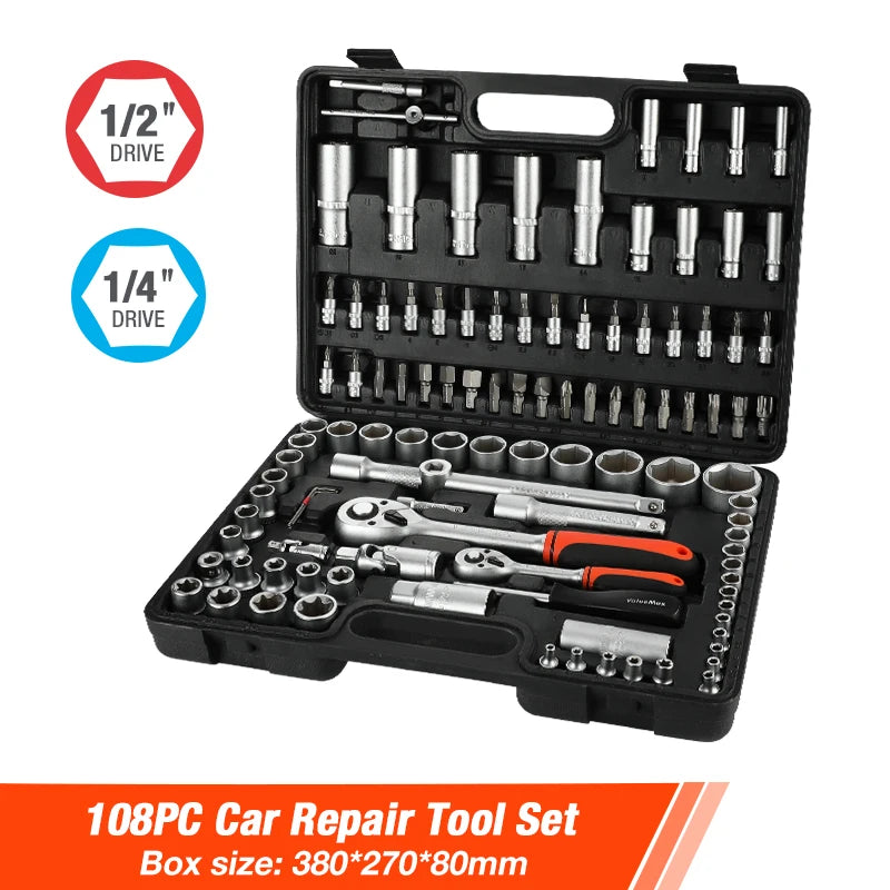 ValueMax 27-122PC Repair Tool Set - Home Workshop Socket Kit