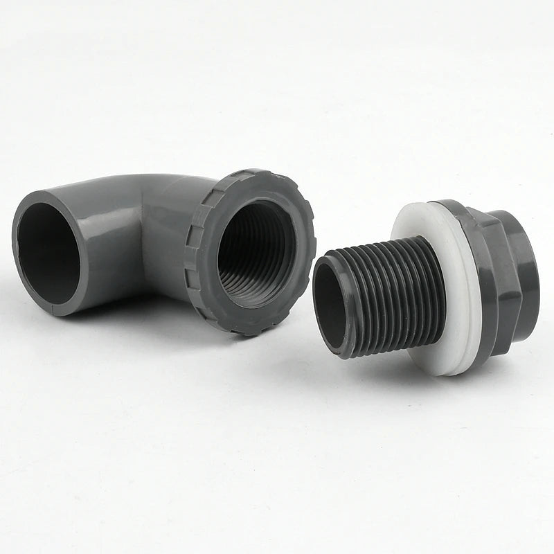 PVC Pipe 90° Elbow Direct Connectors Aquarium Overflow Joints Garden Irrigation Inlet Outlet Drain Fitting