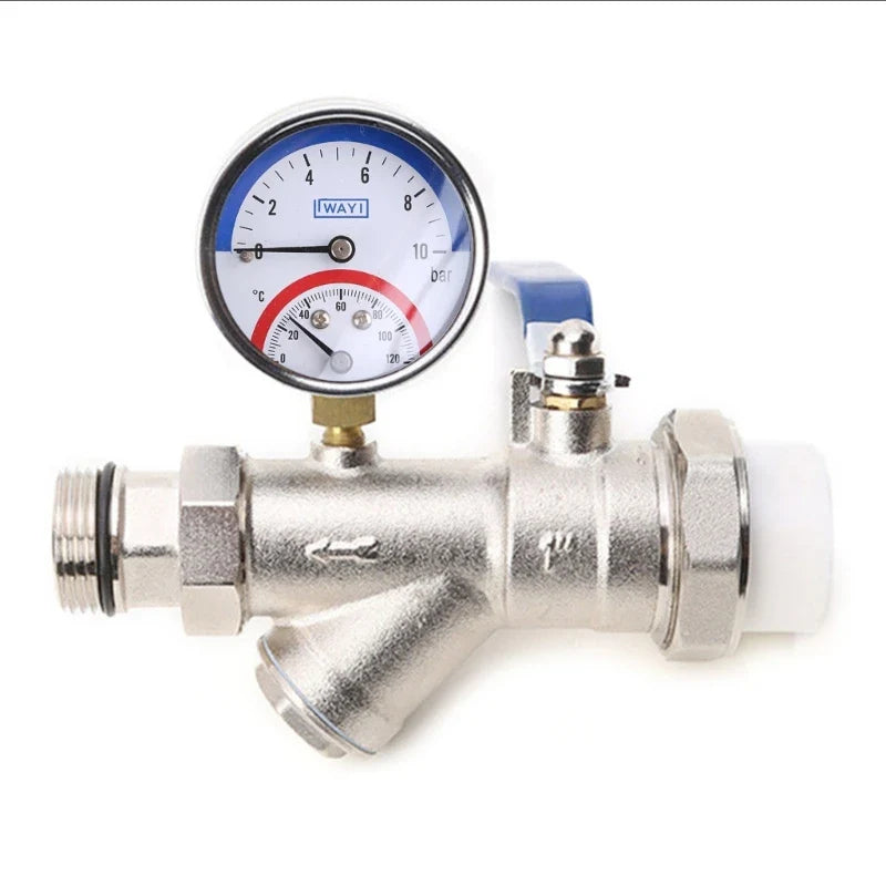 Compact Thermo-Manometer: 0-10 Bar, 0-120¡æ Boiler Gauge