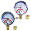 Kompaktes Thermo-Manometer: 0-10 Bar, 0-120℃ Kesseldruckanzeige